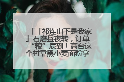 「祁连山下是我家」石磨昼夜转，订单“粮”辰到！高台这个村靠黑小麦面粉拿下成立来最大订单