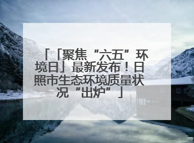 「聚焦“六五”环境日」最新发布！日照市生态环境质量状况“出炉”