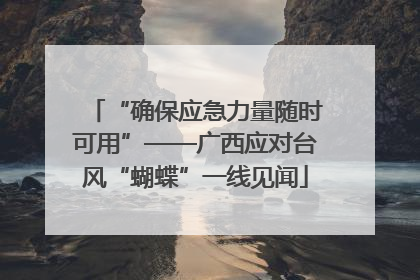 “确保应急力量随时可用”——广西应对台风“蝴蝶”一线见闻