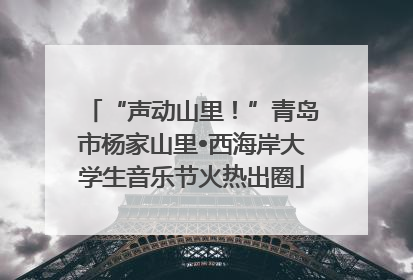 “声动山里！”青岛市杨家山里•西海岸大学生音乐节火热出圈