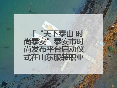 “天下泰山 时尚泰安”泰安市时尚发布平台启动仪式在山东服装职业学院举行