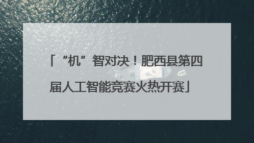 “机”智对决！肥西县第四届人工智能竞赛火热开赛