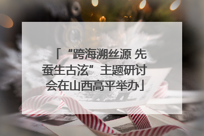 “跨海溯丝源 先蚕生古泫”主题研讨会在山西高平举办