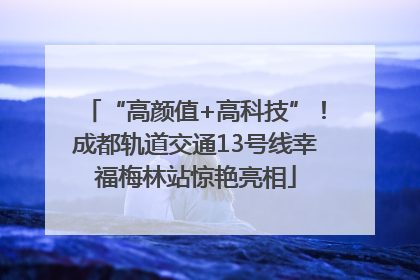 “高颜值+高科技”！成都轨道交通13号线幸福梅林站惊艳亮相