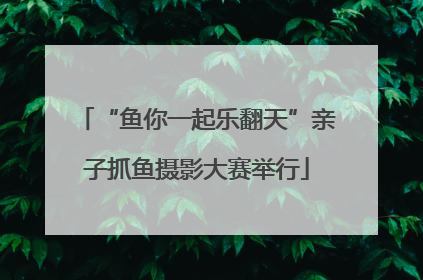 “鱼你一起乐翻天”亲子抓鱼摄影大赛举行