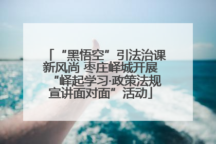 “黑悟空”引法治课新风尚 枣庄峄城开展“峄起学习·政策法规宣讲面对面”活动
