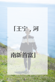 王宁，河南新首富