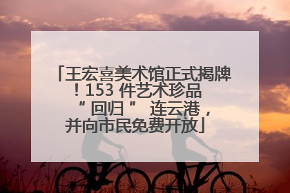 王宏喜美术馆正式揭牌！153 件艺术珍品 “ 回归 ” 连云港，并向市民免费开放