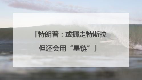特朗普：或挪走特斯拉 但还会用“星链”