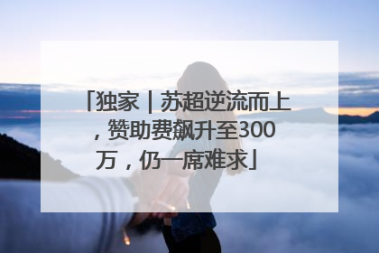 独家｜苏超逆流而上，赞助费飙升至300万，仍一席难求