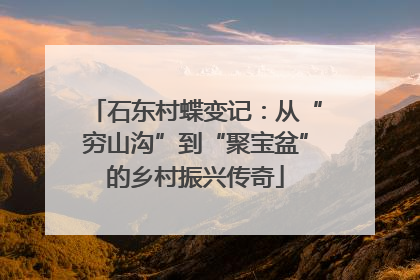 石东村蝶变记：从“穷山沟”到“聚宝盆”的乡村振兴传奇