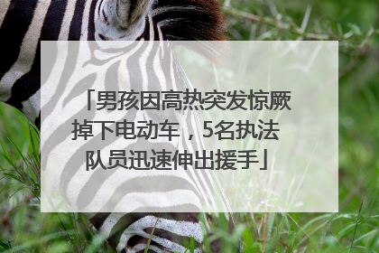 男孩因高热突发惊厥掉下电动车，5名执法队员迅速伸出援手