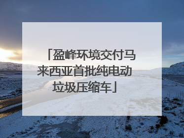 盈峰环境交付马来西亚首批纯电动垃圾压缩车