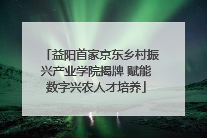 益阳首家京东乡村振兴产业学院揭牌 赋能数字兴农人才培养