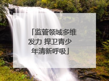 监管领域多维发力 捍卫青少年清新呼吸