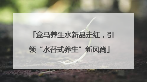 盒马养生水新品走红，引领“水替式养生”新风尚