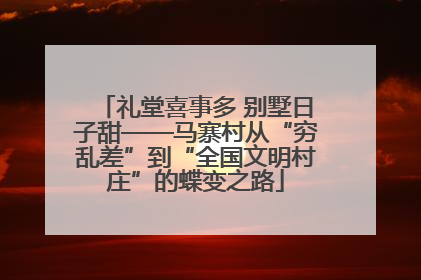 礼堂喜事多 别墅日子甜——马寨村从“穷乱差”到“全国文明村庄”的蝶变之路