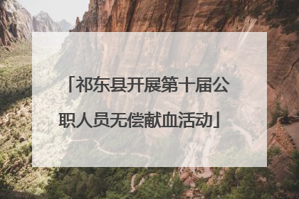 祁东县开展第十届公职人员无偿献血活动