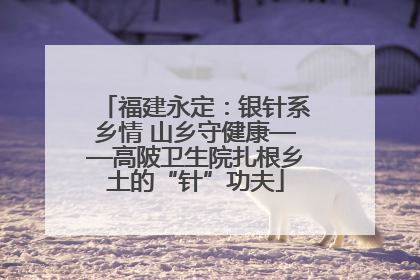 福建永定：银针系乡情 山乡守健康——高陂卫生院扎根乡土的“针”功夫