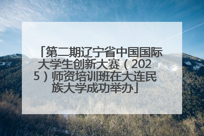 第二期辽宁省中国国际大学生创新大赛（2025）师资培训班在大连民族大学成功举办