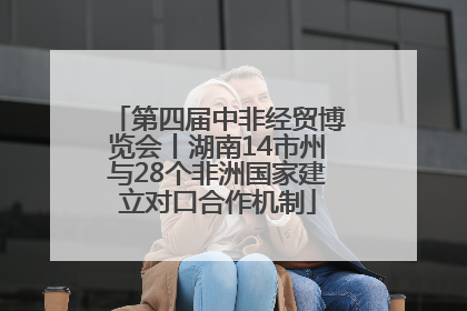 第四届中非经贸博览会丨湖南14市州与28个非洲国家建立对口合作机制