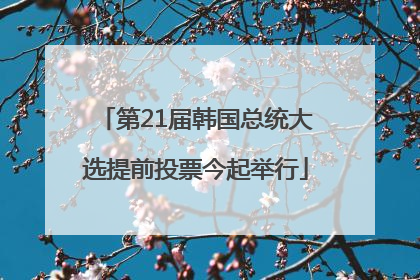 第21届韩国总统大选提前投票今起举行
