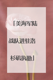 美海军陆战队进驻洛杉矶执勤