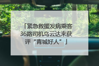 紧急救援发病乘客 36路司机乌云达来获评“青城好人”