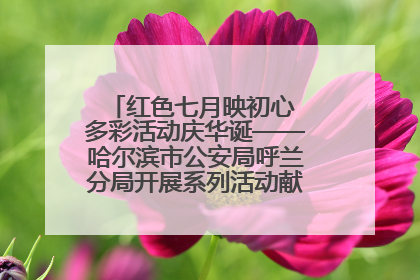 红色七月映初心 多彩活动庆华诞——哈尔滨市公安局呼兰分局开展系列活动献礼党的生日