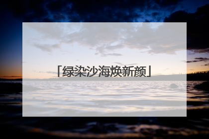 绿染沙海焕新颜