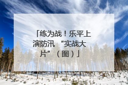 练为战！乐平上演防汛 “实战大片”（图）