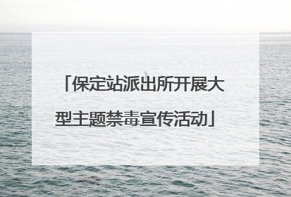保定站派出所开展大型主题禁毒宣传活动