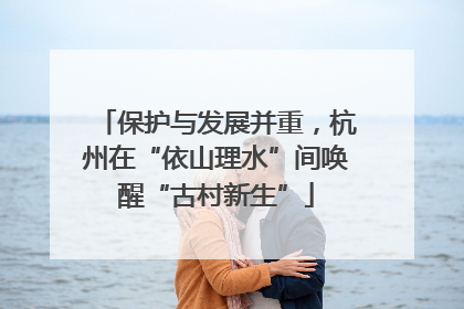 保护与发展并重，杭州在“依山理水”间唤醒“古村新生”