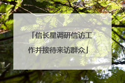 信长星调研信访工作并接待来访群众