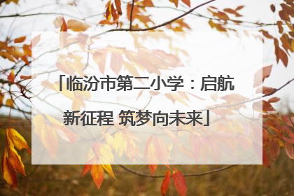 临汾市第二小学：启航新征程 筑梦向未来