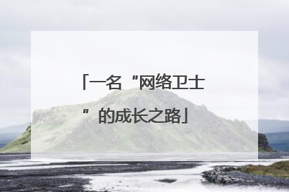 一名“网络卫士”的成长之路