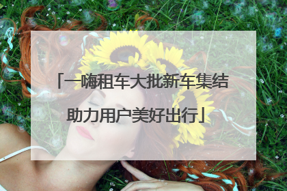 一嗨租车大批新车集结 助力用户美好出行