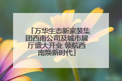 万华生态新家装集团西南公司及城市展厅盛大开业 领航西南焕新时代