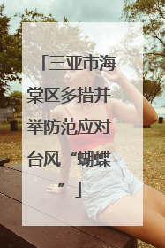 三亚市海棠区多措并举防范应对台风“蝴蝶”