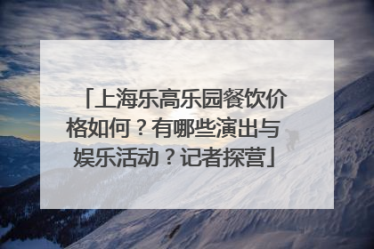 上海乐高乐园餐饮价格如何？有哪些演出与娱乐活动？记者探营