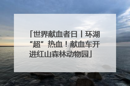 世界献血者日丨环湖“超”热血！献血车开进红山森林动物园