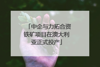 中企与力拓合资铁矿项目在澳大利亚正式投产