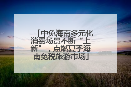 中免海南多元化消费场景不断“上新”，点燃夏季海南免税旅游市场