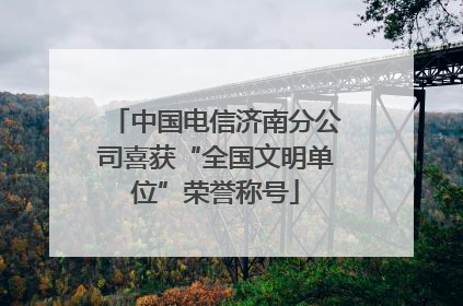 中国电信济南分公司喜获“全国文明单位”荣誉称号