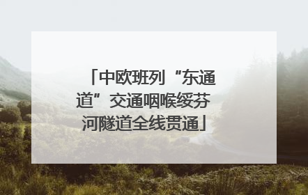 中欧班列“东通道”交通咽喉绥芬河隧道全线贯通