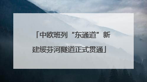 中欧班列“东通道”新建绥芬河隧道正式贯通