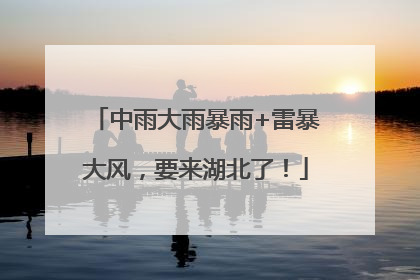 中雨大雨暴雨+雷暴大风，要来湖北了！