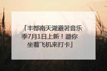 丰都南天湖避暑音乐季7月1日上新！邀你坐着飞机来打卡