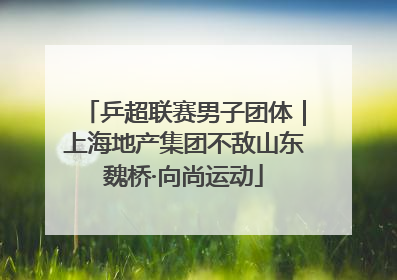 乒超联赛男子团体｜上海地产集团不敌山东魏桥·向尚运动