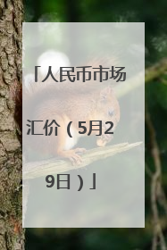 人民币市场汇价（5月29日）